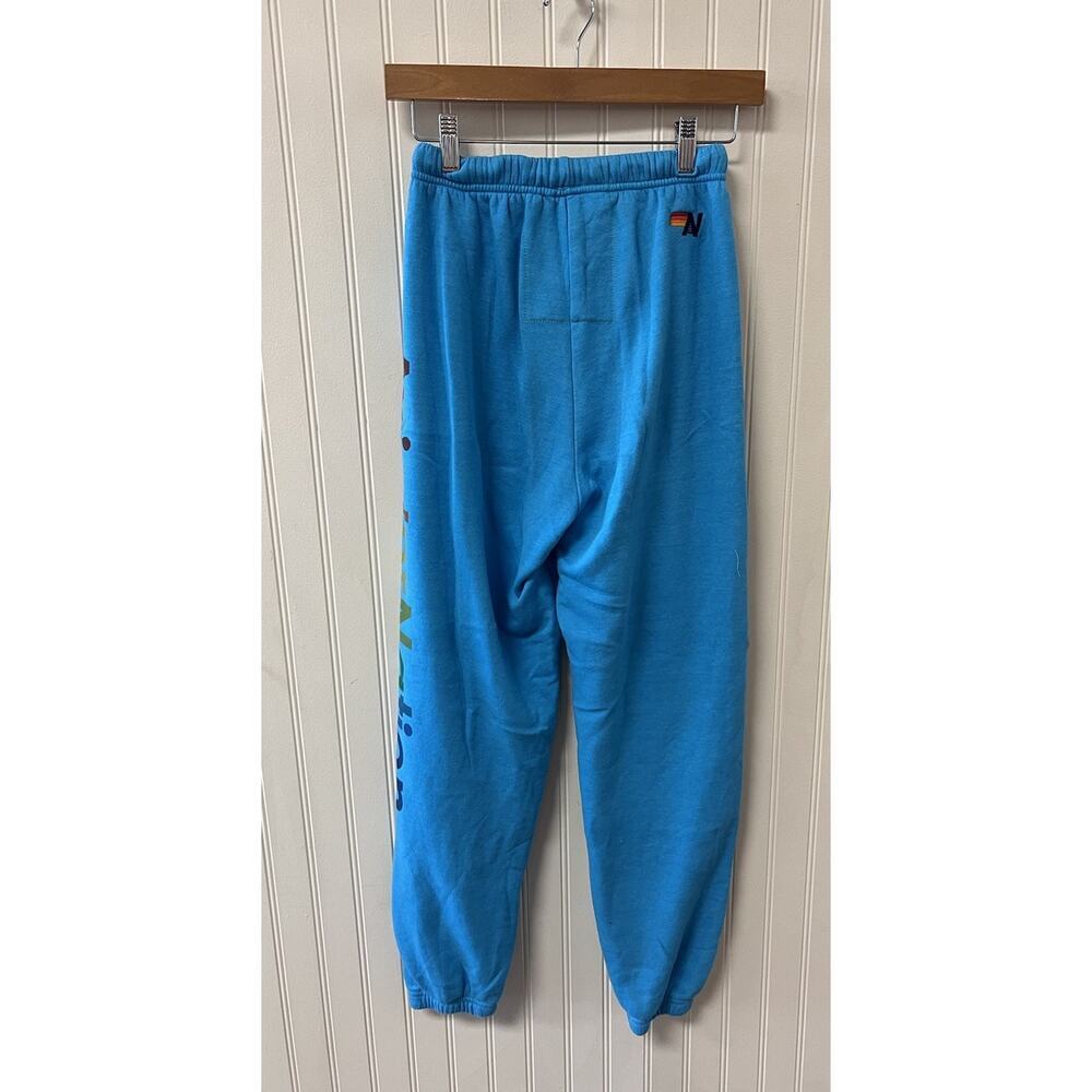Aviator Nation Logo Sweatpants Neon Blue Size XS Aspen Only Worn Once - Picture 5 of 9